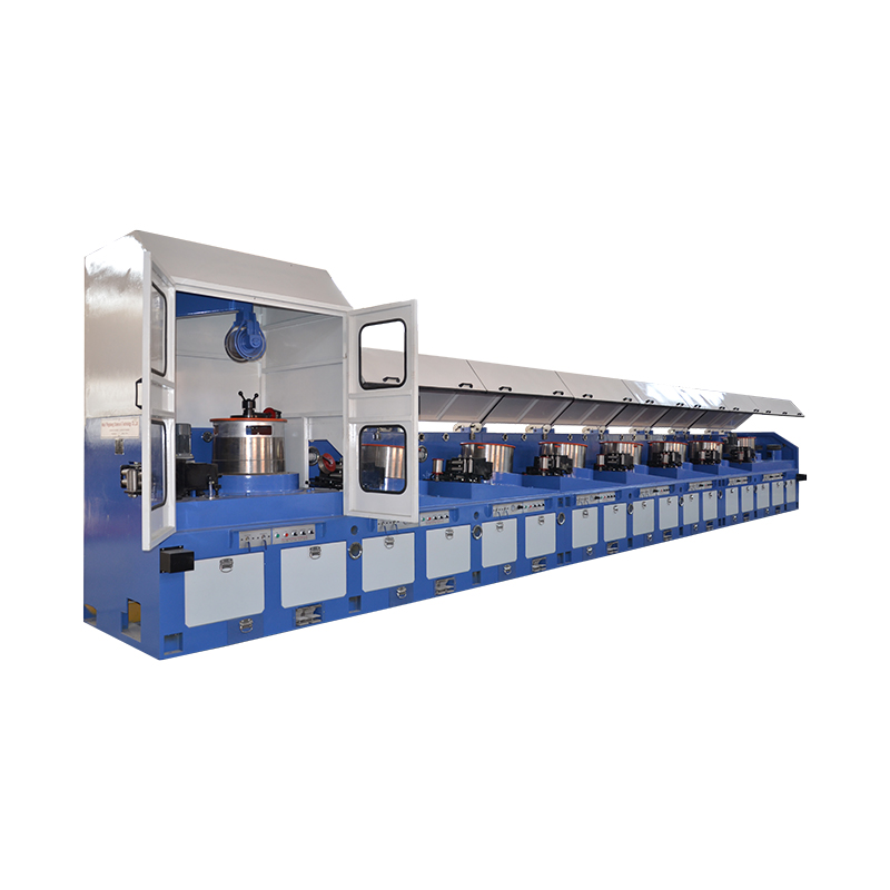 Pulley type continuous drawing straight line wire drawing machine